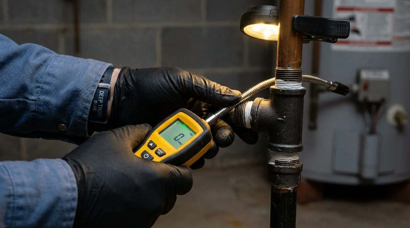 Gas leak detection with electronic sniffer by Johns Plumbing LLC in Timmonsville