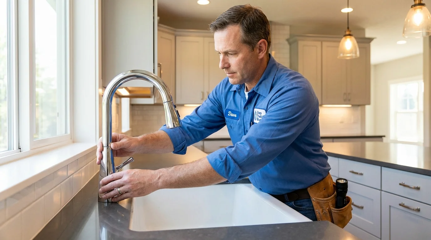 Kitchen faucet installation by Johns Plumbing LLC in Timmonsville