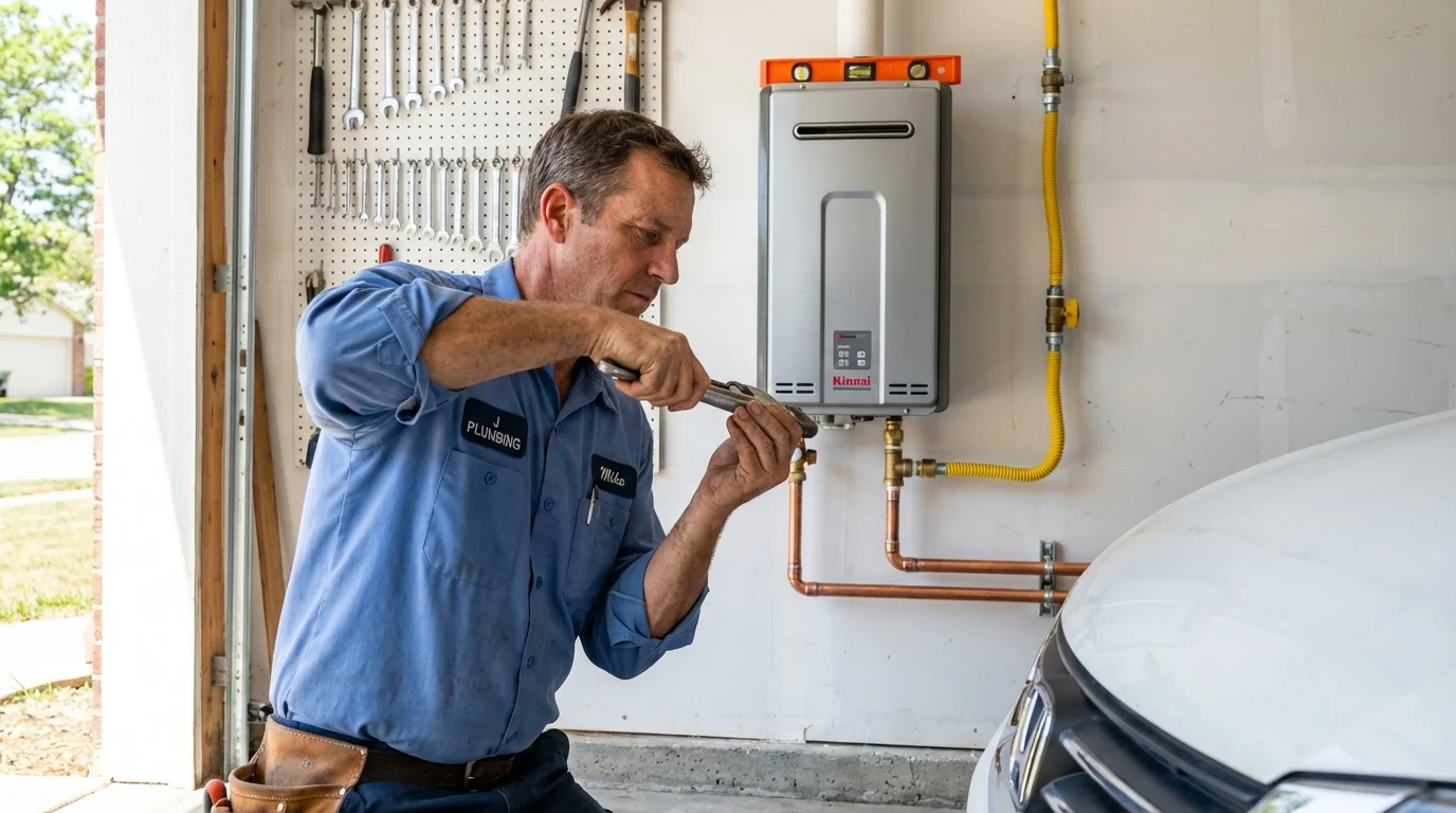 Tankless water heater installation by a Johns Plumbing LLC plumber in Timmonsville